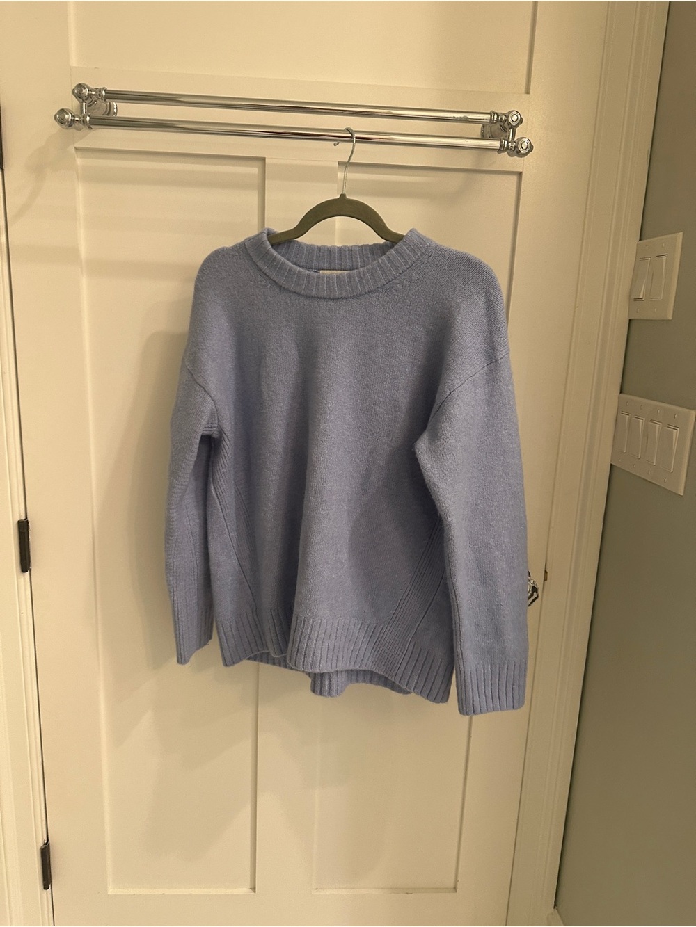 Rachel Zoe Cozy Crewneck Sweater - Light Blue